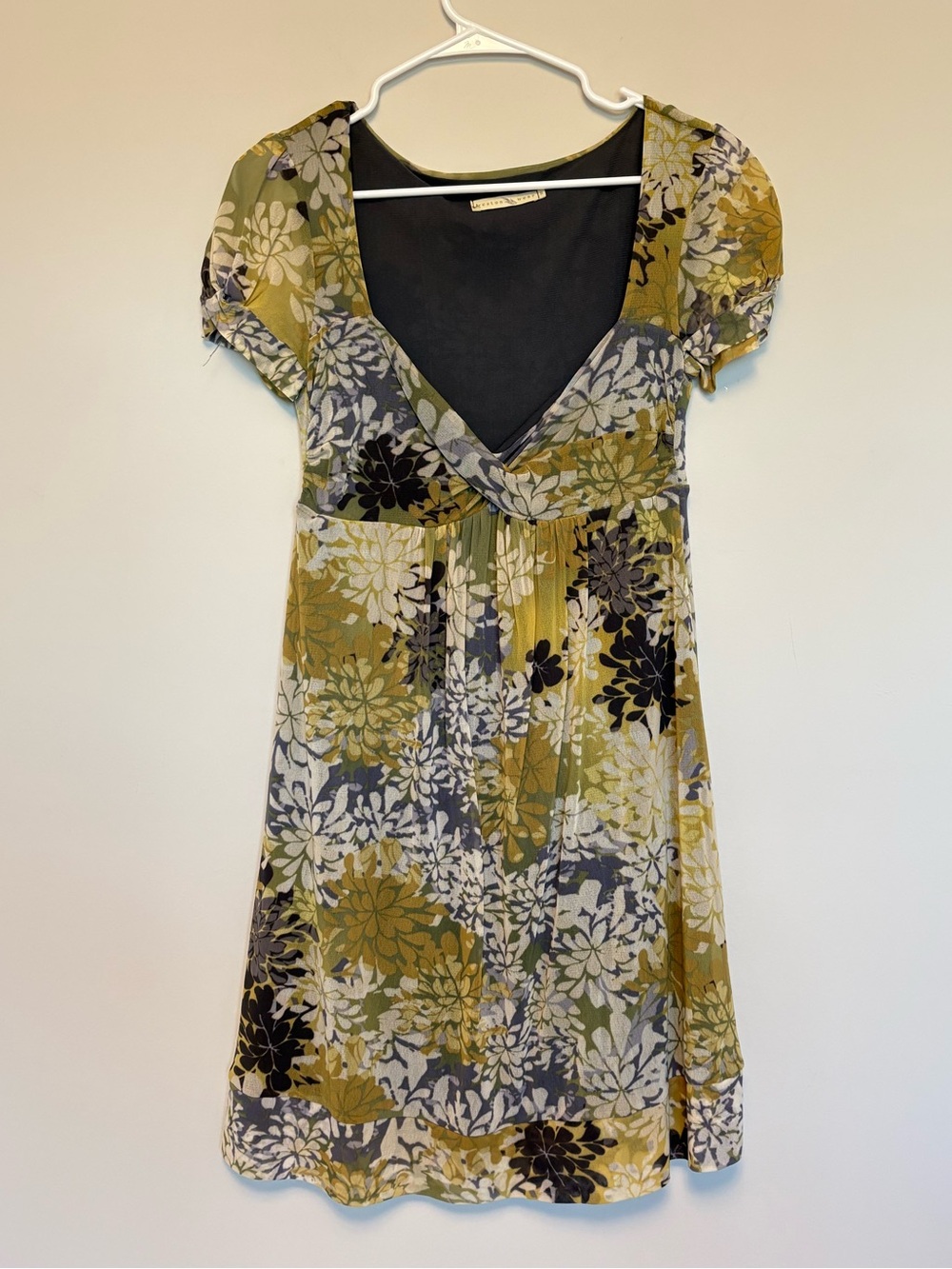 Vintage Weston Wear Floral Dress, Size S, Made in USA, Art-to-Wear, Boho Chic